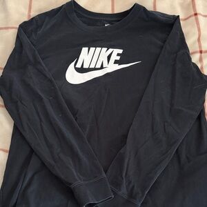 Nike Black Crew Neck Long Sleeve Tee